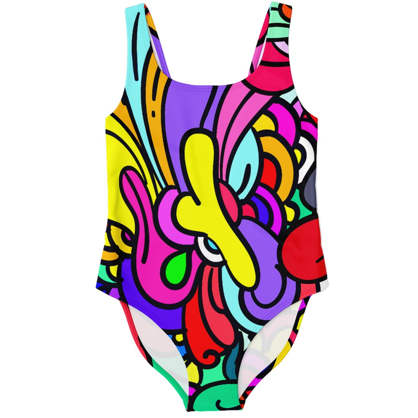 Bright Rainbow Bold Abstract Rave Swimsuit