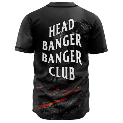 Black Roaring T Rave Baseball Jersey