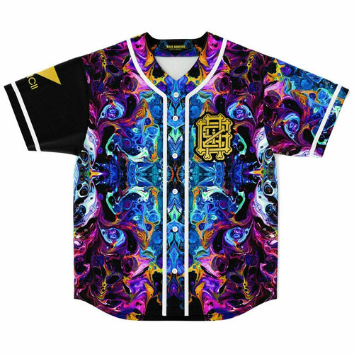 GRiZ Vivid Psychedelic Kaleidoscopic Mirrored Rave Baseball Jersey