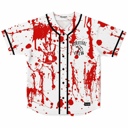 White Red Blood Rave Baseball Jersey