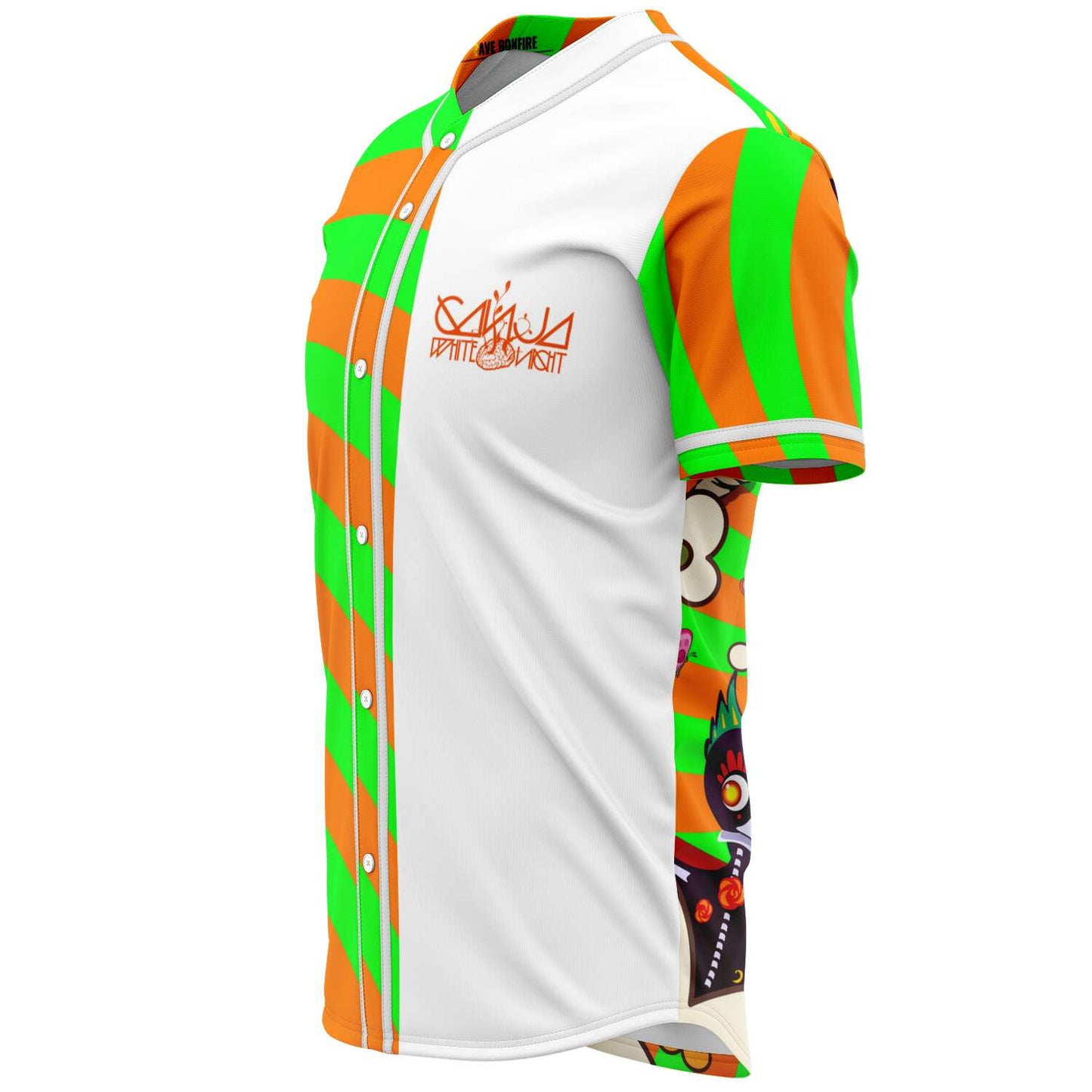 Bright Orange Beatles Yellow Rave Baseball Jersey