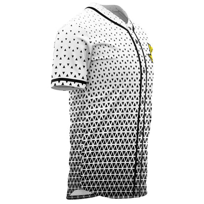 Jauz White Black Triangular Rave Baseball Jersey