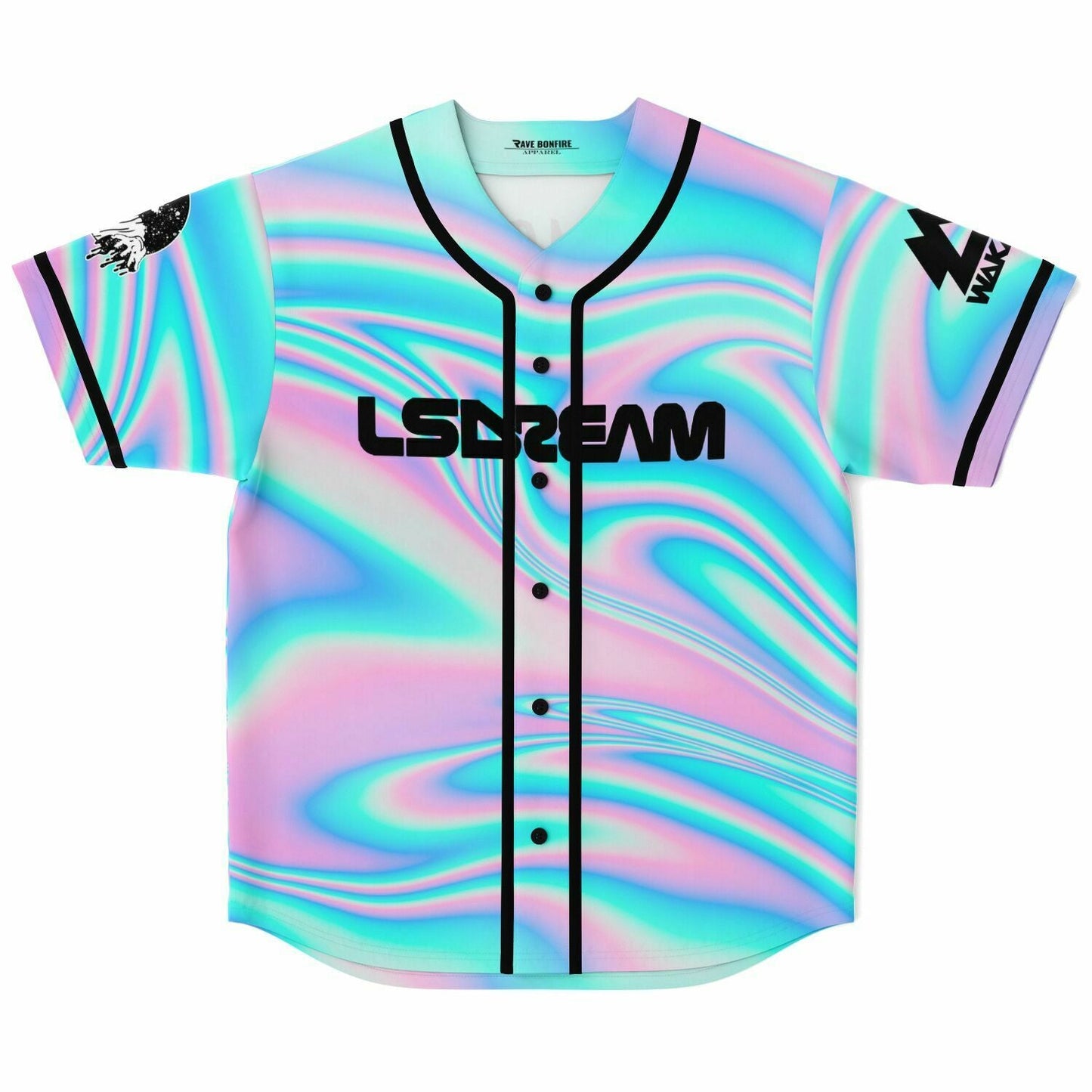 LSDREAM Pastel Holographic Rave Baseball Jersey