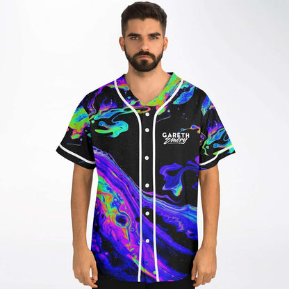 Gareth Emery Black Psychedelic Iridescent Rave Baseball Jersey