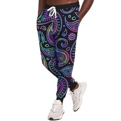 Black Paisley Rave Joggers