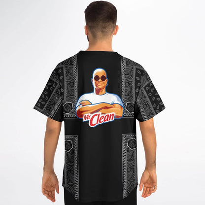 Bald Tiger Sex Machine Black Paisley Bandana Rave Baseball Jersey