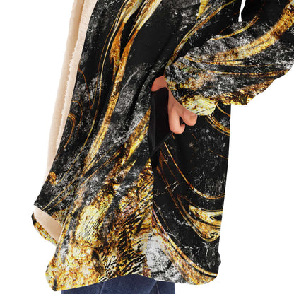Black Gold Marbled Rave Cloak