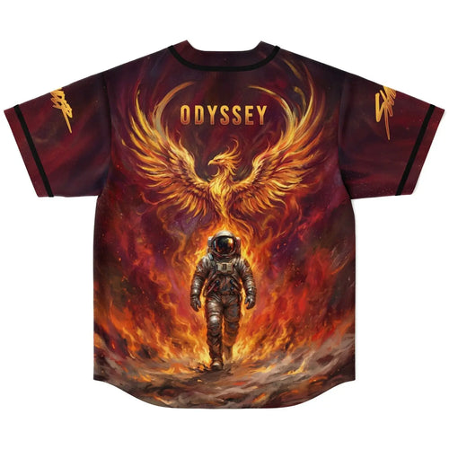 ILLENIUM Deep Red Fiery Cosmic Rave Baseball Jersey