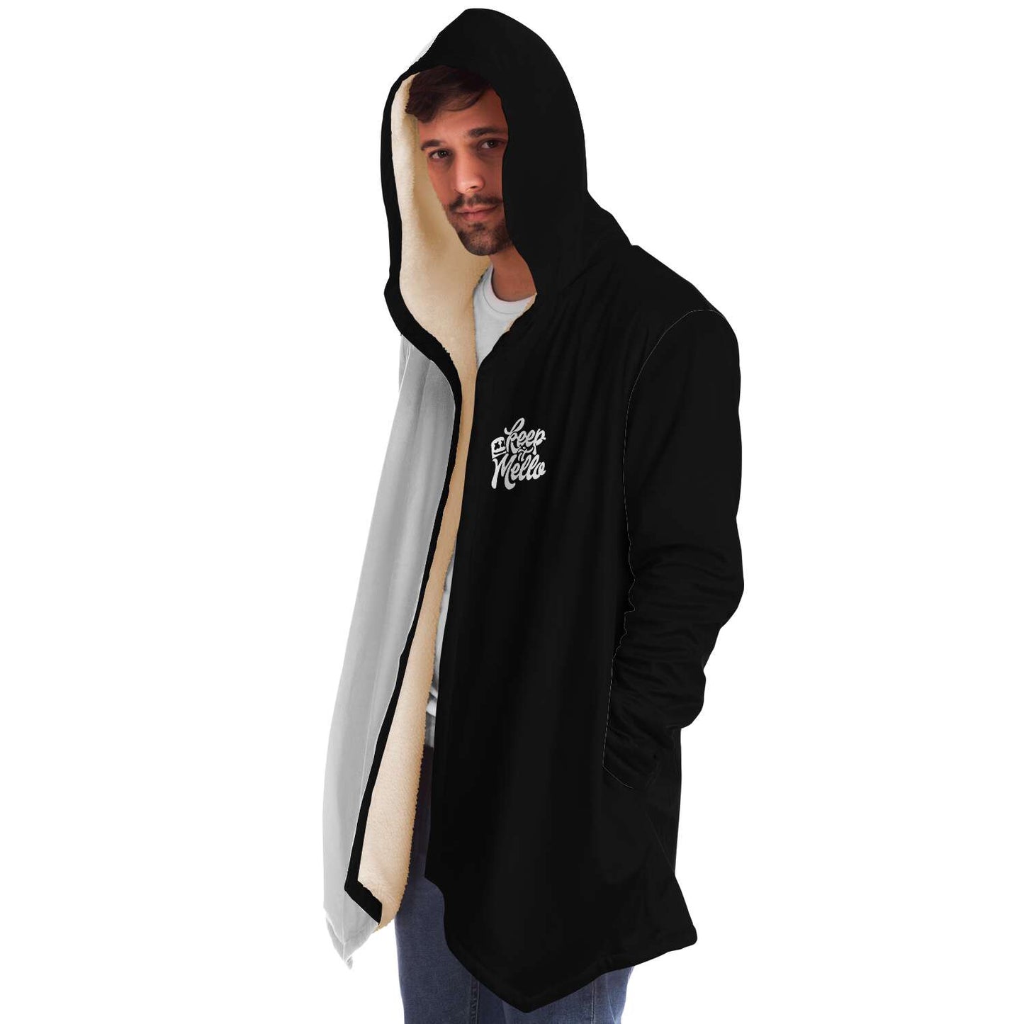 Marshmello Black White Dripping Smiley Rave Cloak