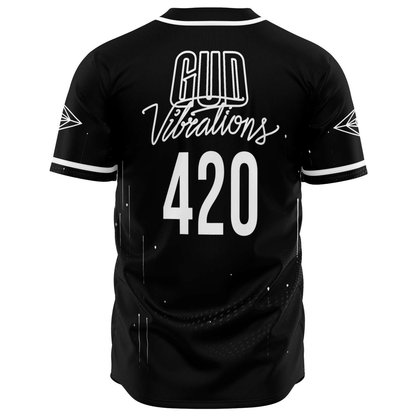 Slander Black Minimal Rave Baseball Jersey