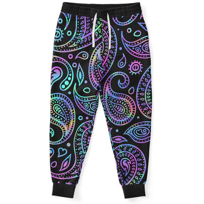 Black Paisley Rave Joggers