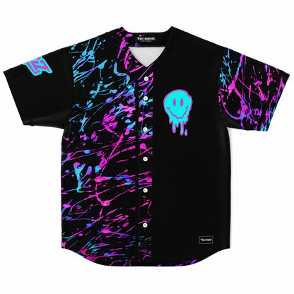 GRiZ Black Dripping Melting Rave Baseball Jersey