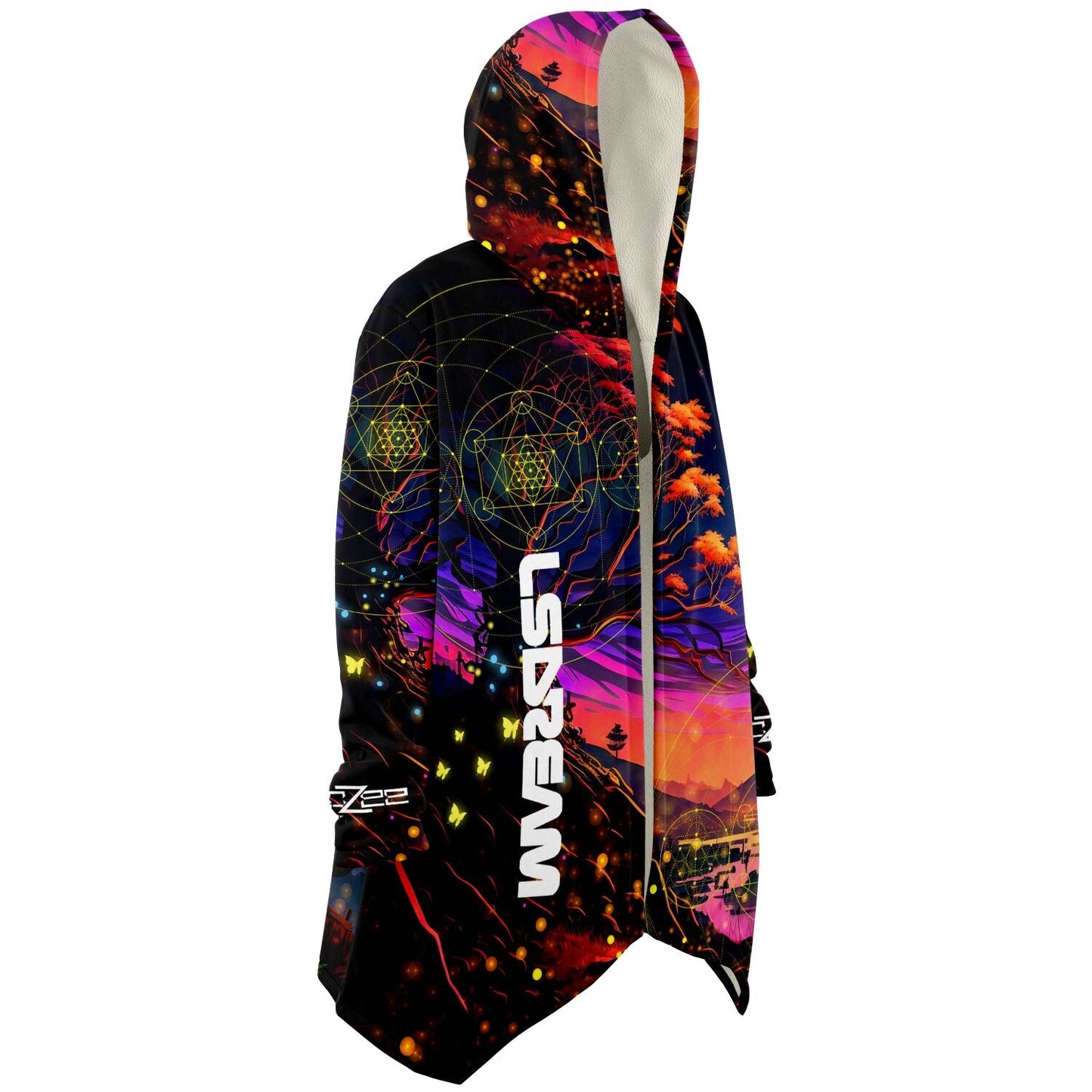 LSDREAM Black Psychedelic Dusk Rave Cloak