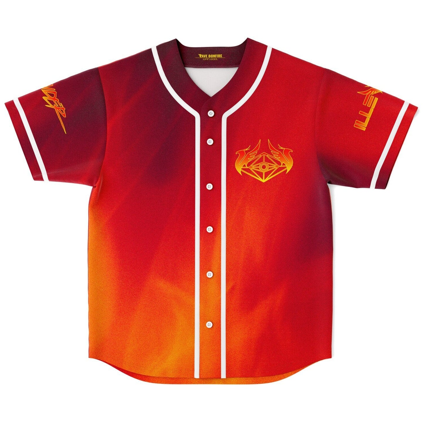 Deep Red Rave Baseball Jersey
