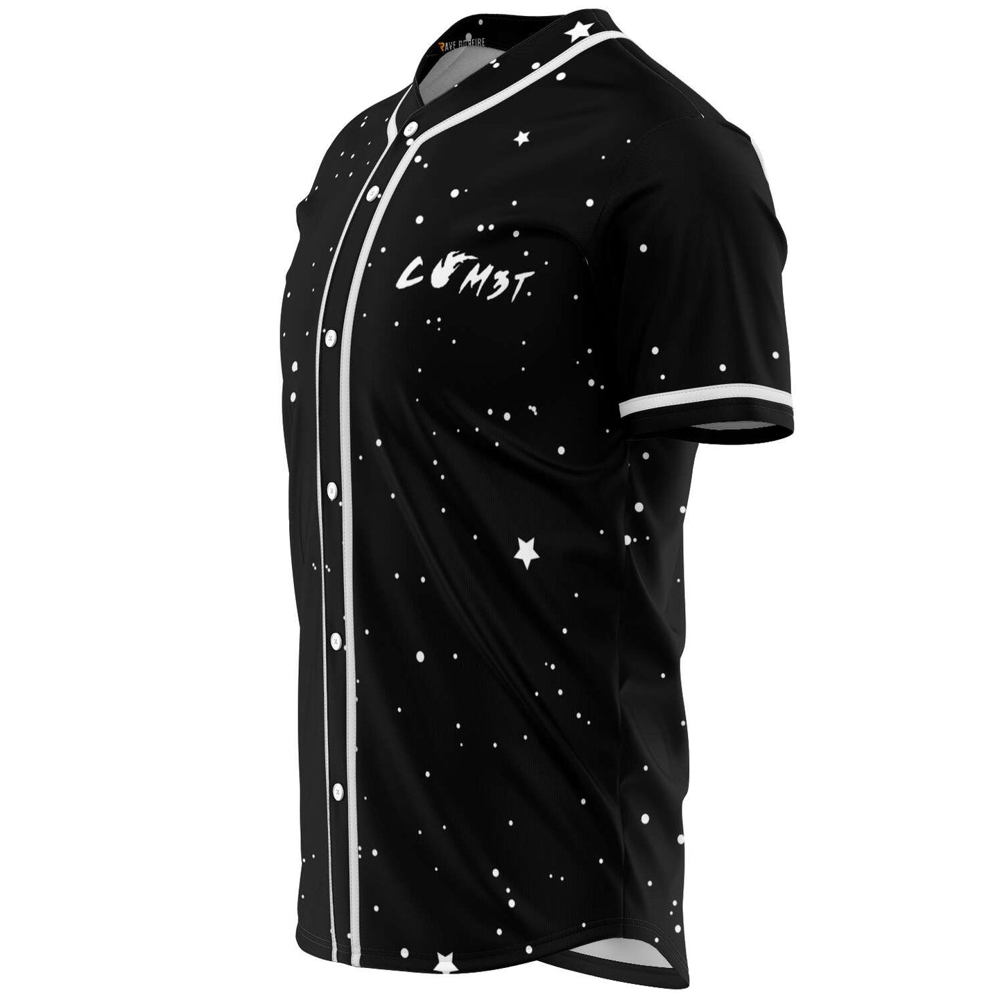 CØM3T Black Night Sky Rave Baseball Jersey