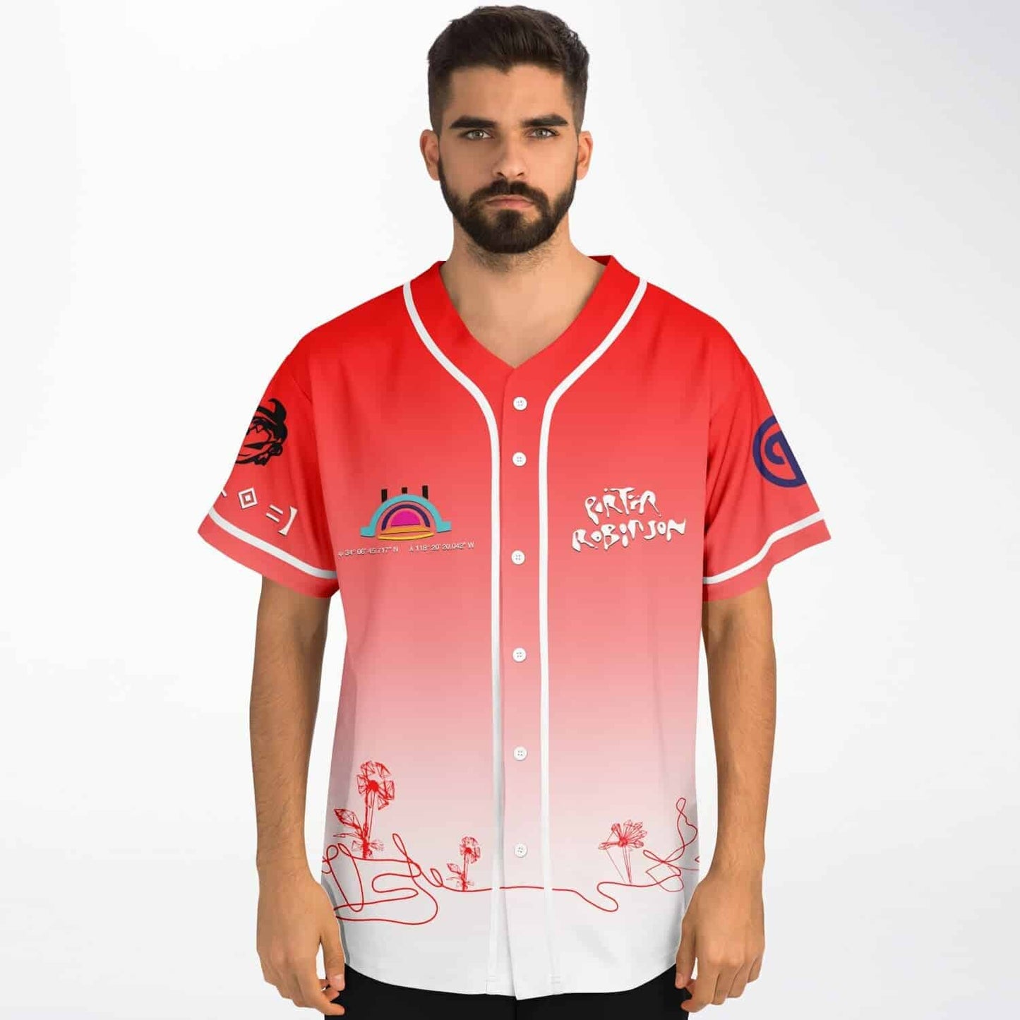 Porter Robinson Coral Red Anime Girl Rave Baseball Jersey