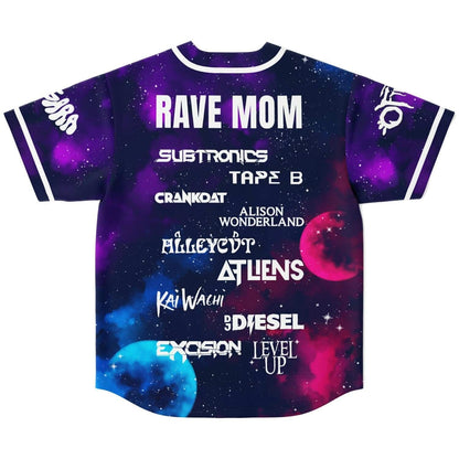 Subtronics Navy Purple Outer Space Rave Baseball Jersey