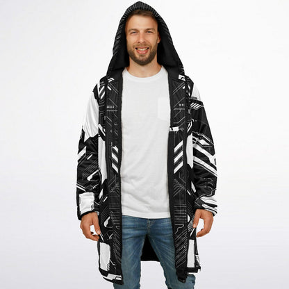 ILLENIUM Black White Futuristic Cyber Rave Cloak