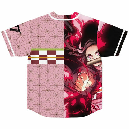 Pinks Reds Anime Girl Rave Baseball Jersey