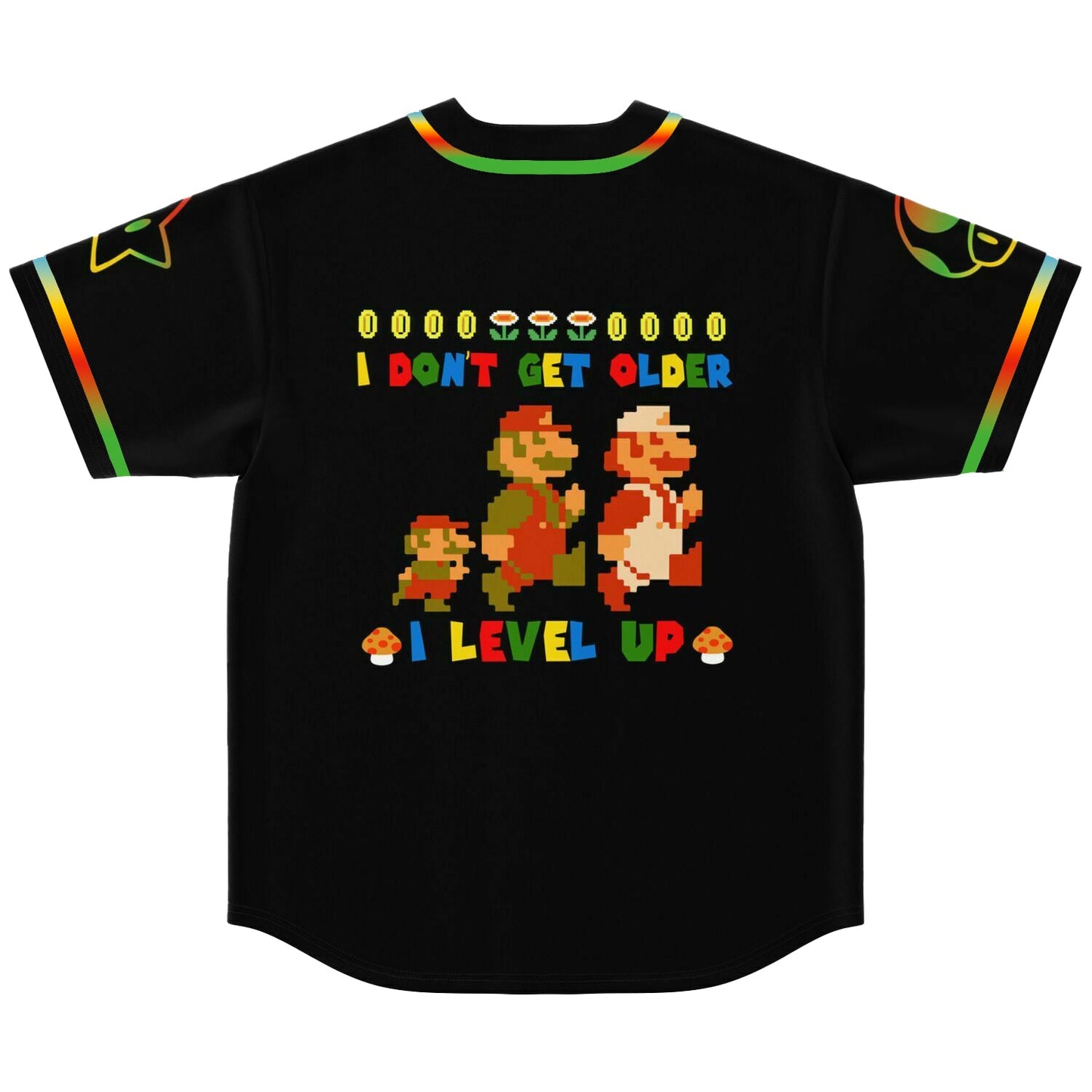 Black Super Mario Rave Baseball Jersey