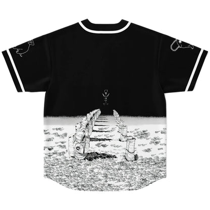 Black Line Art Rave Baseball Jersey