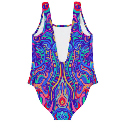 Royal Blue Symmetrical Psychedelic Rave Swimsuit