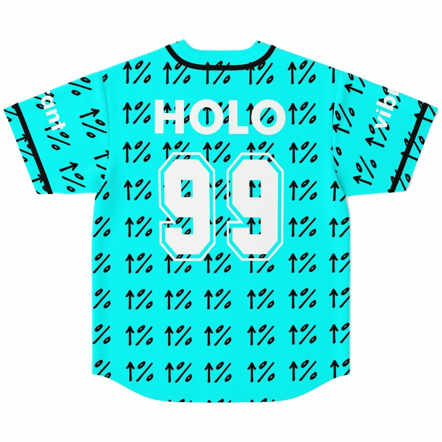 Bright Turquoise Repeating Monogram Rave Baseball Jersey