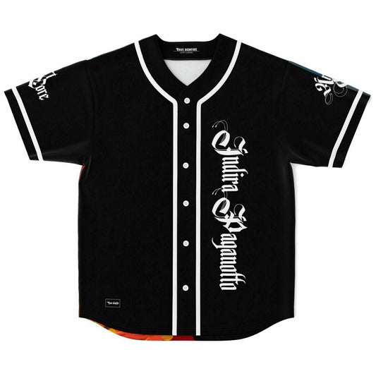 Judith Paganini Black Blackletter Chest Rave Baseball Jersey