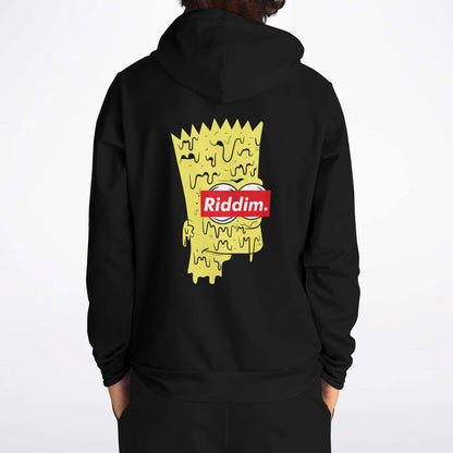 Riddim Melting Cartoon Black Rave Hoodie