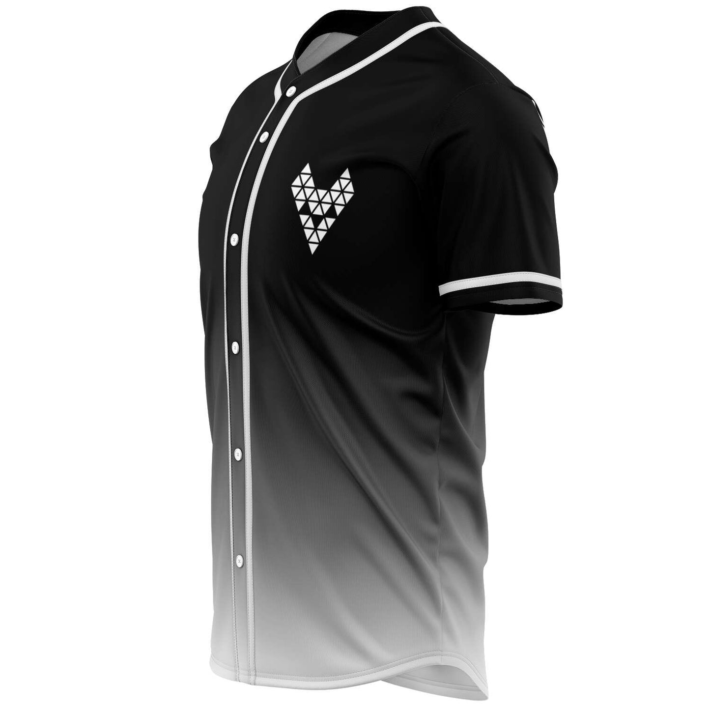 Black White Minimal Triangular Rave Baseball Jersey