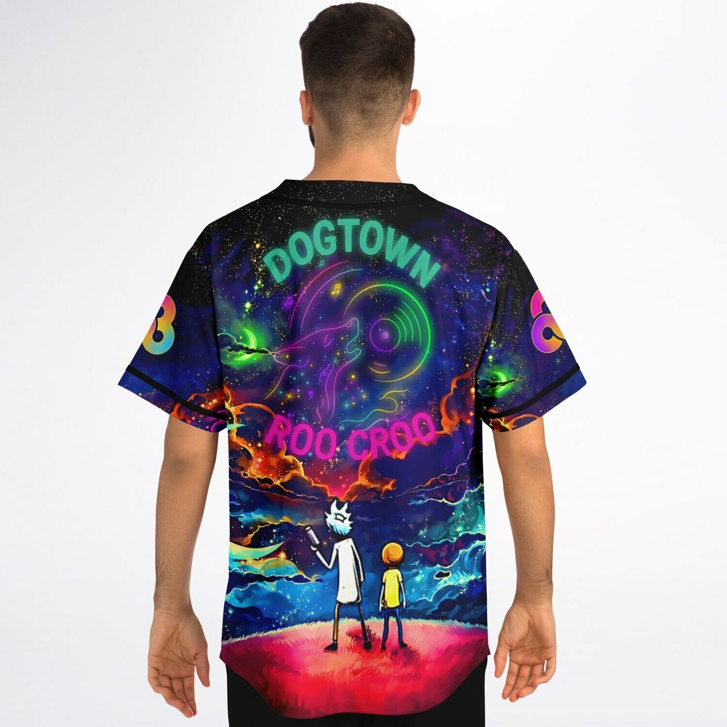 Deep Cosmic Vibrant Galaxy Rave Baseball Jersey