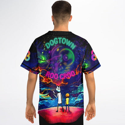 Deep Cosmic Vibrant Galaxy Rave Baseball Jersey