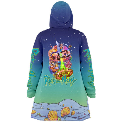 Blue Teal Cartoon Characters Rave Cloak