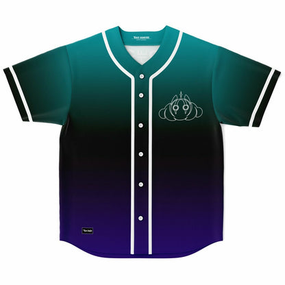 Dab The Sky Teal Black Stylized Winged Rave Baseball Jersey