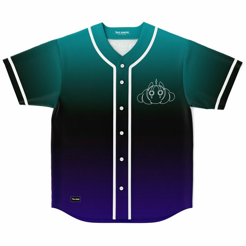 Dab The Sky Teal Black Stylized Winged Rave Baseball Jersey