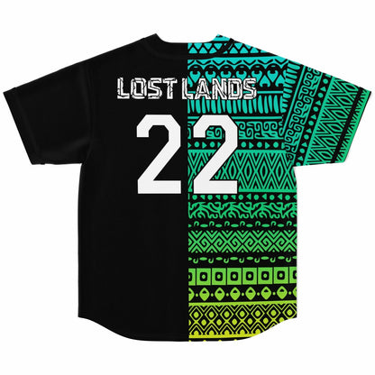 Lost Lands Black Paired Split Rave Baseball Jersey