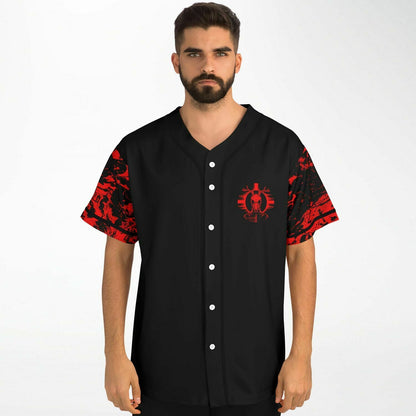 SVDDEN DEATH Black Body Antlered Deer Rave Baseball Jersey
