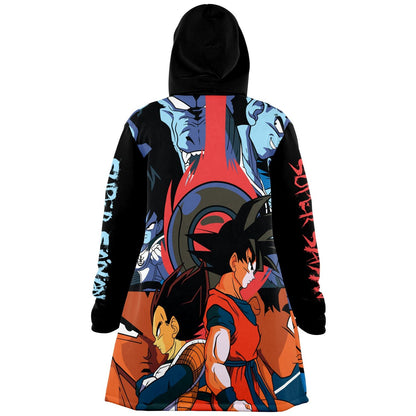 Black Anime Warrior Rave Cloak