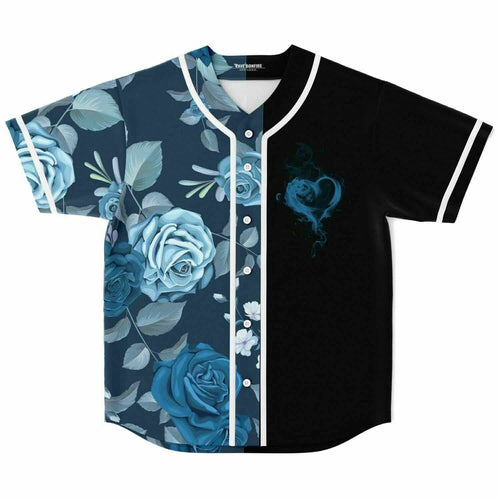 Black Navy Split Rave Baseball Jersey