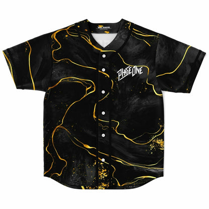 PhaseOne Black Charcoal Marble Rave Baseball Jersey