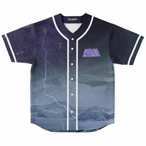 Space Laces Dark Navy Rave Baseball Jersey