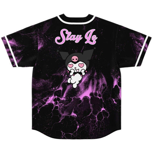 Black Cute Cartoon Rave Baseball Jersey