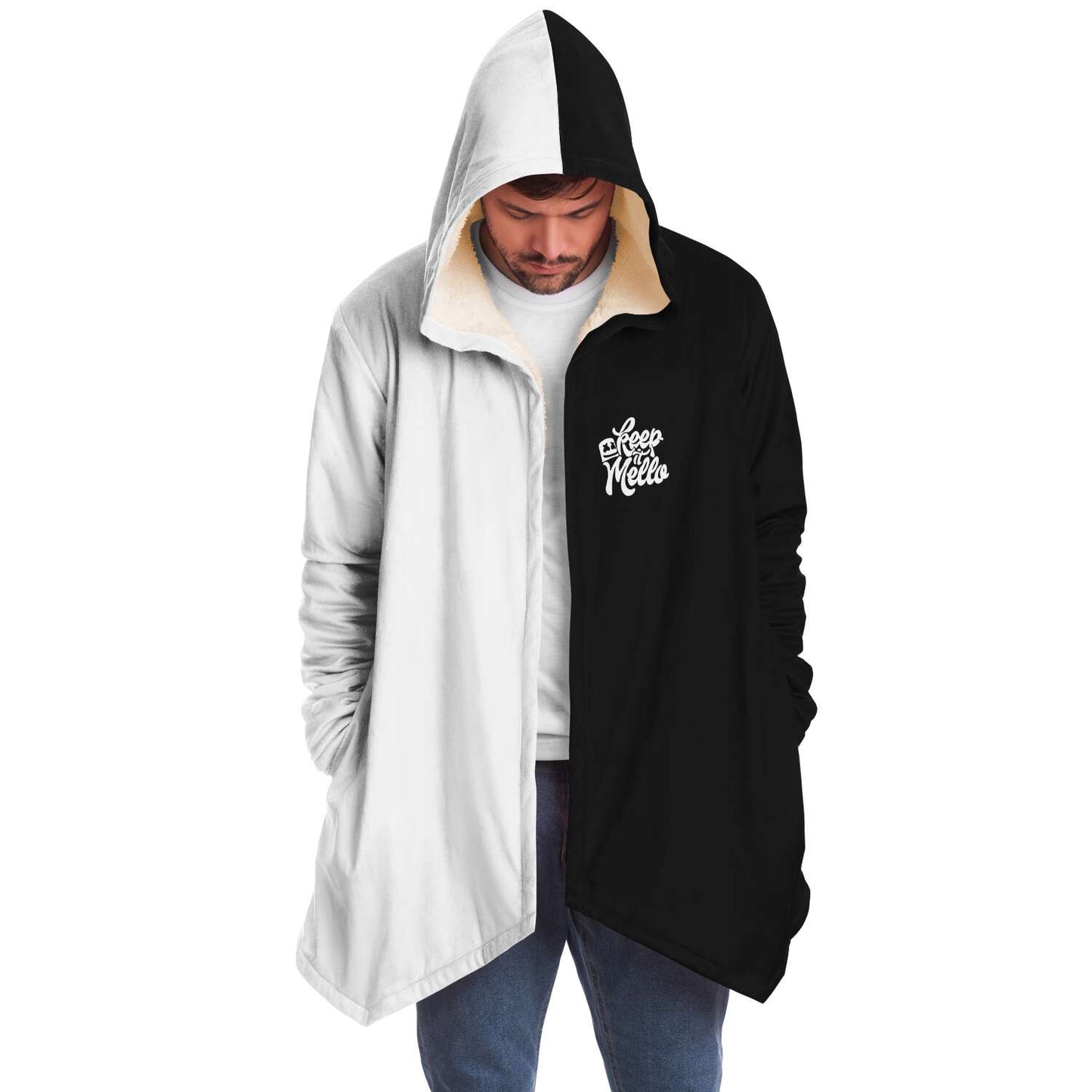 Marshmello Black White Dripping Smiley Rave Cloak