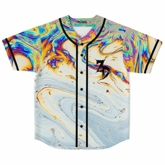 Zed’s Dead Iridescent Soap Oil Slick Rave Baseball Jersey