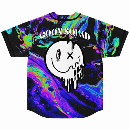 Black Psychedelic Oil Rave Baseball Jersey