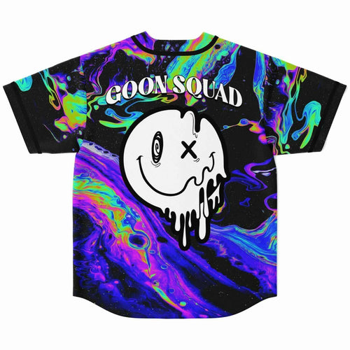 Black Psychedelic Oil Rave Baseball Jersey