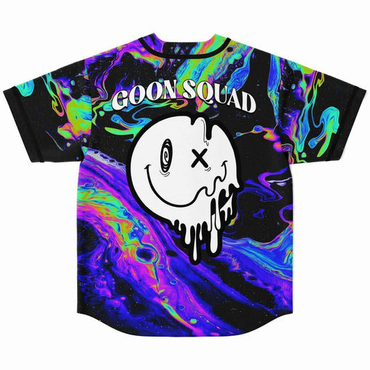 Black Psychedelic Oil Rave Baseball Jersey