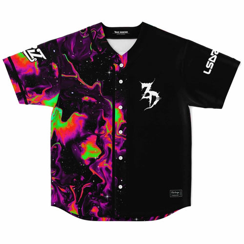Excision Black Half Rave Baseball Jersey