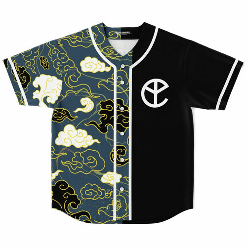 Yellow Claw Black Dark Japanese Swirling Rave Baseball Jersey