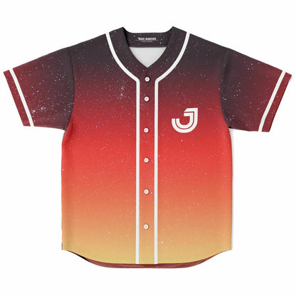 Jeffrey Sutorius Deep Maroon Sunset Rave Baseball Jersey
